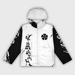 Ветровка с капюшоном женская Черный клеывер аниме, цвет: 3D-белый