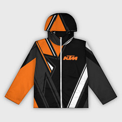 Ветровка с капюшоном женская KTM КТМ, цвет: 3D-белый