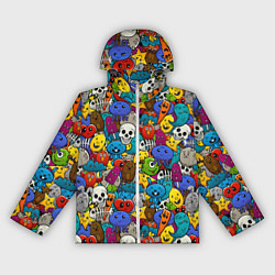 Ветровка с капюшоном женская Граффити, цвет: 3D-белый