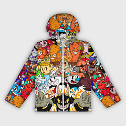 Ветровка с капюшоном женская CUPHEAD, цвет: 3D-белый