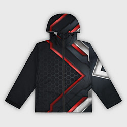 Ветровка с капюшоном женская Luxury Black 3D СОТЫ, цвет: 3D-черный