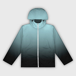 Ветровка с капюшоном женская Black and Blue gradient, цвет: 3D-белый