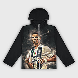 Ветровка с капюшоном женская Криштиану Роналду Ювентус, цвет: 3D-белый