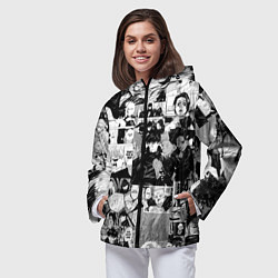 Ветровка с капюшоном женская Магическая Битва, цвет: 3D-черный — фото 2
