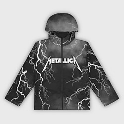 Ветровка с капюшоном женская METALLICA РАЗРЯД МОЛНИИ, цвет: 3D-черный