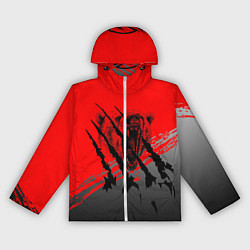 Ветровка с капюшоном женская Славянские символы, цвет: 3D-белый