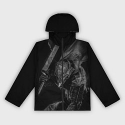 Ветровка с капюшоном женская БЕРСЕРК черно - белый, цвет: 3D-черный