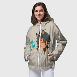 Ветровка с капюшоном женская Сяо из Genshin Impact, цвет: 3D-белый — фото 2