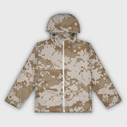 Ветровка с капюшоном женская Камуфляжный пиксель, цвет: 3D-белый