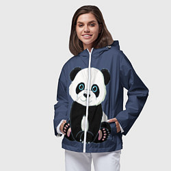 Ветровка с капюшоном женская Милая Панда Sweet Panda, цвет: 3D-белый — фото 2