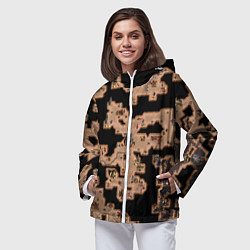 Ветровка с капюшоном женская Heroes III Dungeon Map, цвет: 3D-белый — фото 2