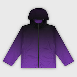 Ветровка с капюшоном женская Ночной градиент Фиолетовый, цвет: 3D-черный