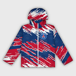 Ветровка с капюшоном женская ФК ПСЖ PARIS SAINT GERMAIN, цвет: 3D-белый