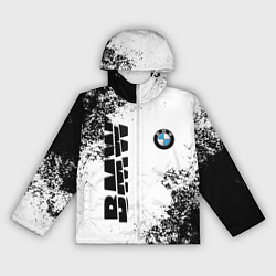 Ветровка с капюшоном женская BMW БМВ РАЗРЕЗАННОЕ ЛОГО, цвет: 3D-белый
