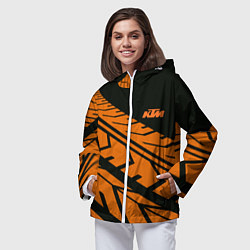 Ветровка с капюшоном женская ORANGE KTM КТМ Z, цвет: 3D-белый — фото 2