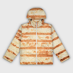 Ветровка с капюшоном женская ЛАВАШ ТОНКИЙ ПЛОСКИЙ ХЛЕБ, цвет: 3D-белый