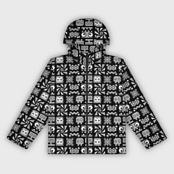 Ветровка с капюшоном женская Geometry Dash: Cubes, цвет: 3D-черный