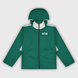 Ветровка с капюшоном женская Как в Игре в кальмара без пятен, цвет: 3D-черный