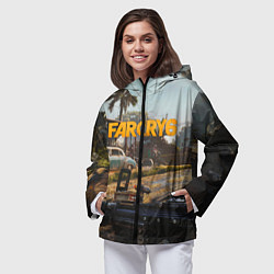 Ветровка с капюшоном женская Far Cry 6 game art, цвет: 3D-черный — фото 2