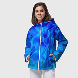 Ветровка с капюшоном женская Ice Under Water, цвет: 3D-белый — фото 2