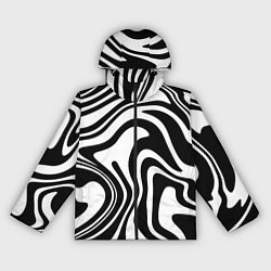 Ветровка с капюшоном женская Черно-белые полосы Black and white stripes, цвет: 3D-черный