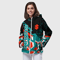 Ветровка с капюшоном женская Suzuki Судзуки, цвет: 3D-белый — фото 2