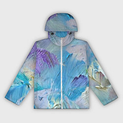 Ветровка с капюшоном женская Оставленная краска, цвет: 3D-белый