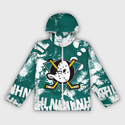 Ветровка с капюшоном женская Анахайм Дакс Anaheim Ducks, цвет: 3D-белый