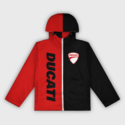 Женская ветровка DUCATI BLACK RED BACKGROUND