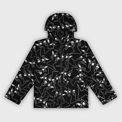 Ветровка с капюшоном женская KIZARU HAUNTED FAMILY ПАТТЕРН, цвет: 3D-черный