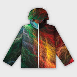 Ветровка с капюшоном женская Цветной разряд, цвет: 3D-белый