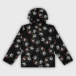 Ветровка с капюшоном женская КОРОЛЬ И ШУТ ЛОГО ПАТТЕРН, цвет: 3D-черный