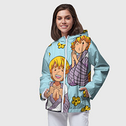 Ветровка с капюшоном женская Зеницу Хашибира :3, цвет: 3D-белый — фото 2