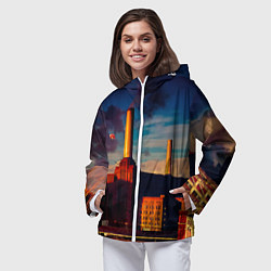 Ветровка с капюшоном женская Animals - Pink Floyd, цвет: 3D-белый — фото 2