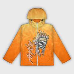 Ветровка с капюшоном женская Краснокожий, цвет: 3D-белый