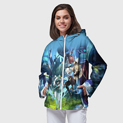 Ветровка с капюшоном женская ПРИКЛЮЧЕНИЯ С ДВАЛИНОМ, цвет: 3D-белый — фото 2