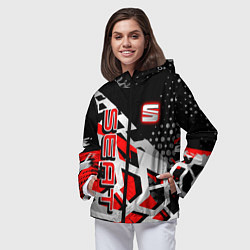 Ветровка с капюшоном женская SEAT СЕАТ, цвет: 3D-черный — фото 2