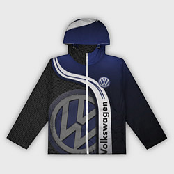 Ветровка с капюшоном женская Volkswagen Фольксваген, цвет: 3D-белый