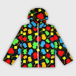 Ветровка с капюшоном женская SOUTH PARK ЮЖНЫЙ ПАРК НОВОГОДНИЙ УЗОР, цвет: 3D-белый