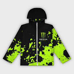 Ветровка с капюшоном женская Monster Energy green, цвет: 3D-белый