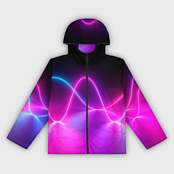 Ветровка с капюшоном женская Лучи света pink theme, цвет: 3D-черный