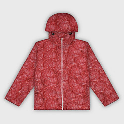 Ветровка с капюшоном женская Деловая Колбаса Салями, цвет: 3D-белый