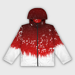 Ветровка с капюшоном женская МУЗЫКАЛЬНАЯ НОВОГОДНЯЯ НОЧЬ 2022 НОВЫЙ ГОД, цвет: 3D-черный