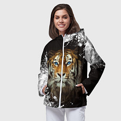 Ветровка с капюшоном женская Год тигра2022, цвет: 3D-белый — фото 2