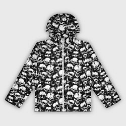 Ветровка с капюшоном женская Screaming skulls, цвет: 3D-белый