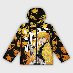 Ветровка с капюшоном женская ЗЕНИЦУ ZENITSU СТИЛЬ ГРОМА, цвет: 3D-черный