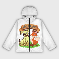 Ветровка с капюшоном женская Пёс да Лис, цвет: 3D-черный