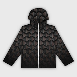 Ветровка с капюшоном женская Чешуя Дракона black edition, цвет: 3D-белый