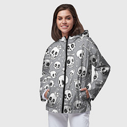 Ветровка с капюшоном женская Skulls & bones, цвет: 3D-черный — фото 2
