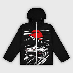 Ветровка с капюшоном женская TOYOTA SUPRA Под Луной, цвет: 3D-белый